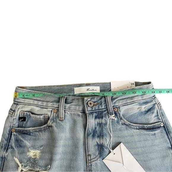 KANCAN Boyfriend Ripped Lightwash Jeans Distressed Size 24 NWT - Picture 10 of 16